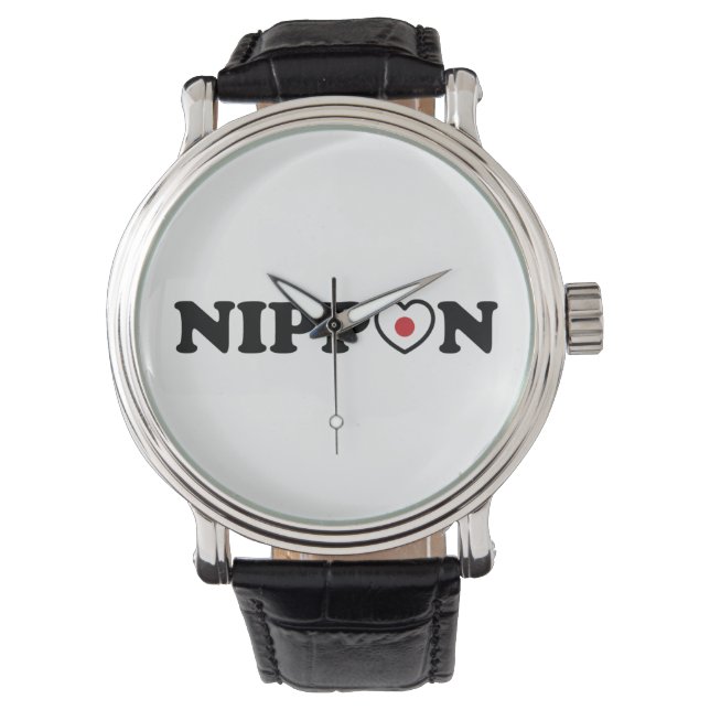 Nippon Love Heart Flag Watch (Front)