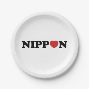Nippon Love Heart Paper Plates
