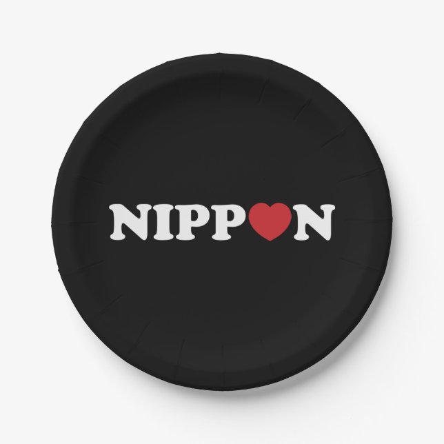 Nippon Love Heart Paper Plates (Front)