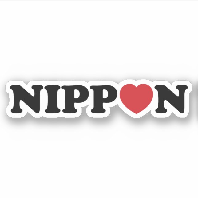 Nippon Love Heart Sticker (Front)