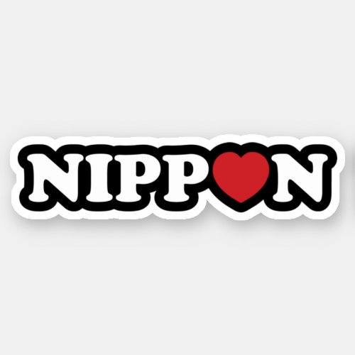 Nippon Love Heart Sticker
