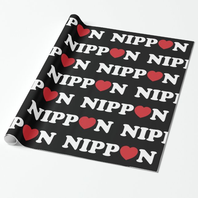Nippon Love Heart Wrapping Paper (Unrolled)
