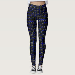 Nippon periodic table patriotic leggings 3