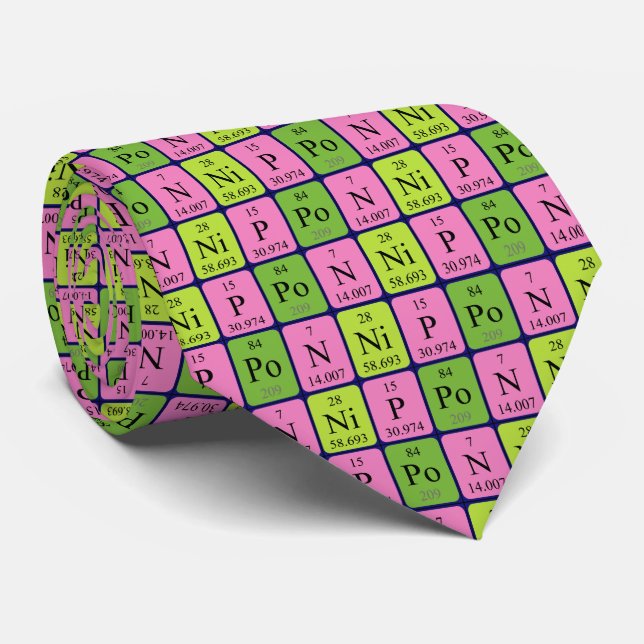 Nippon periodic table patriotic tie 1 (Rolled)