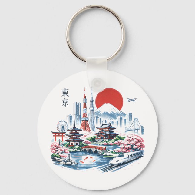 Nippon Sakura Tokyo Sakura  Keychain (Front)