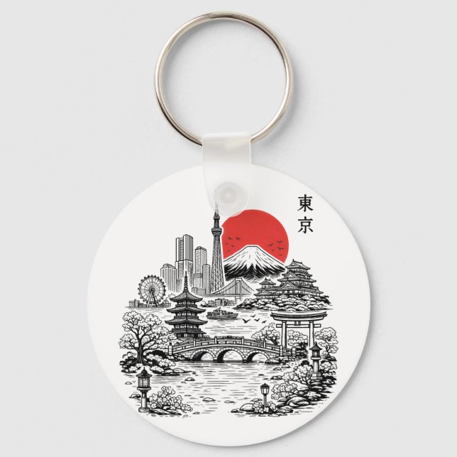 Nippon Sakura Tokyo Sakura  Keychain (Front)