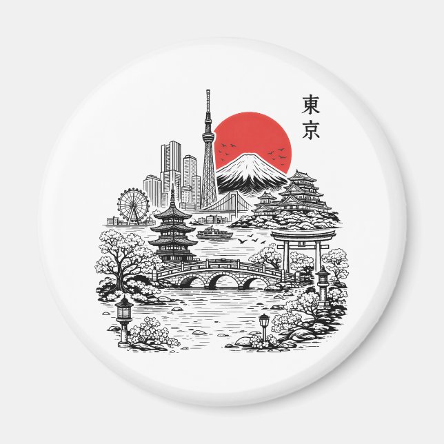 Nippon Sakura Tokyo Sakura  Magnet (Front)