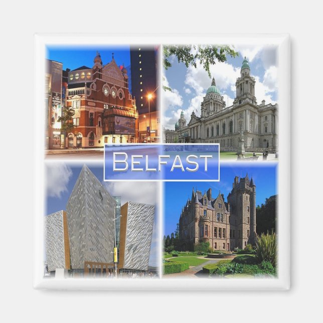 NIR003 BELFAST, Northern Ireland, Fridge Magnet (Front)