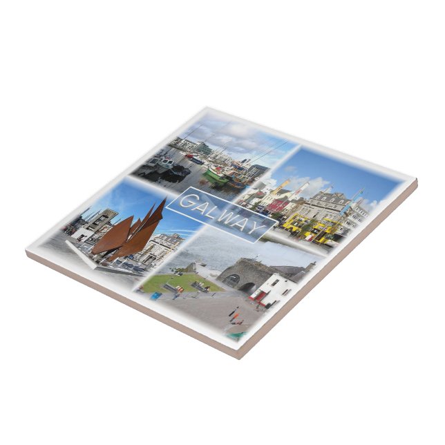 NIR004 GALWAY, Ireland, Ceramic Tile (Side)