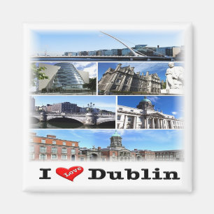 NIR011 DUBLIN "I LOVE", Northern Ireland, Fridge Magnet