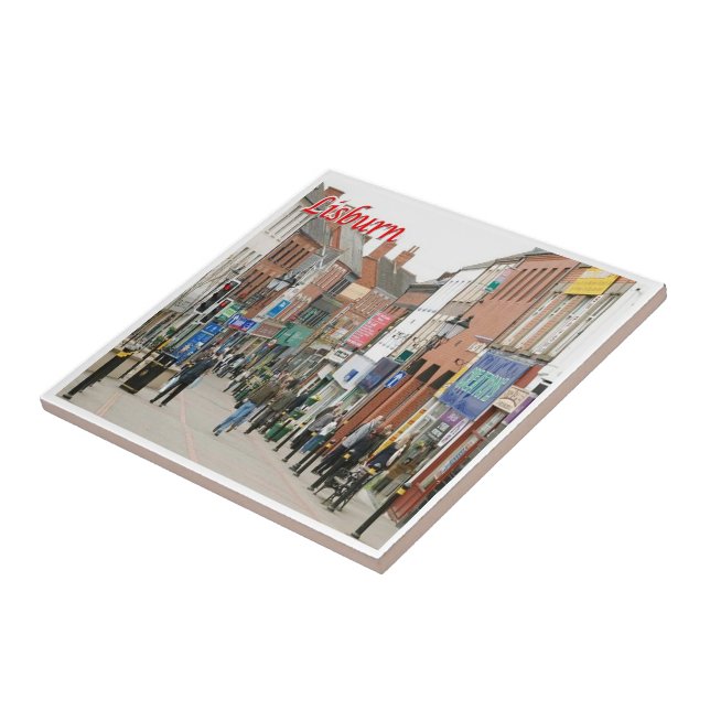 NIR014 LISBURN, Northern Ireland, Ceramic Tile (Side)