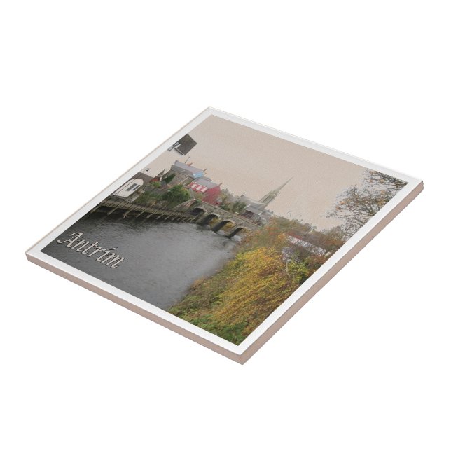 NIR019 ANTRIM, Northern Ireland, Ceramic Tile (Side)