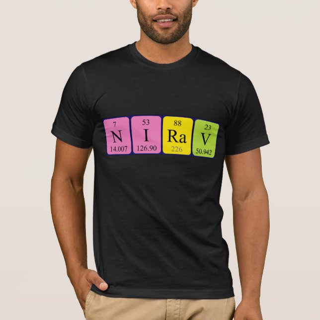 Nirav periodic table name shirt (Front)