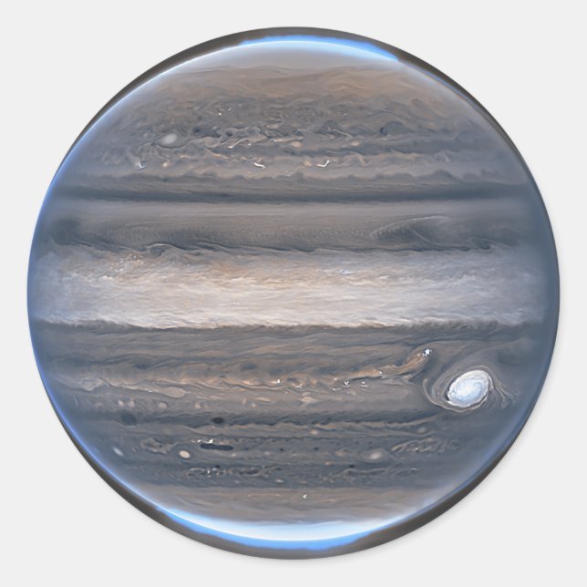 NIRCam View of Jupiter | JWST Classic Round Sticker (Front)