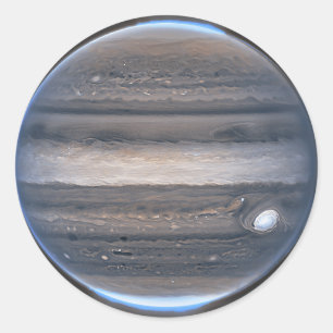NIRCam View of Jupiter   JWST Classic Round Sticker