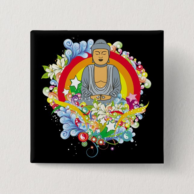 Nirvana Buddha Button (Front)