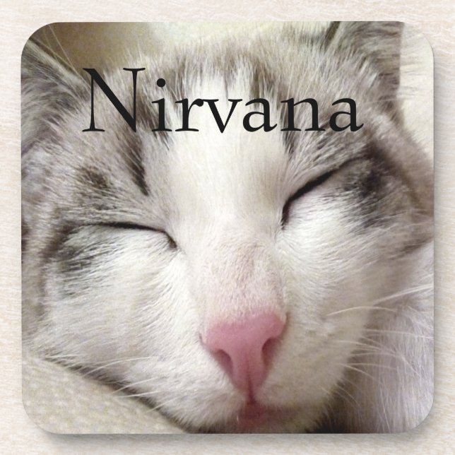 Nirvana Cat Beverage Coaster (Front)