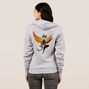 Nirvana Cat with Guitar & Wings – Women’s Zip Hood Hoodie