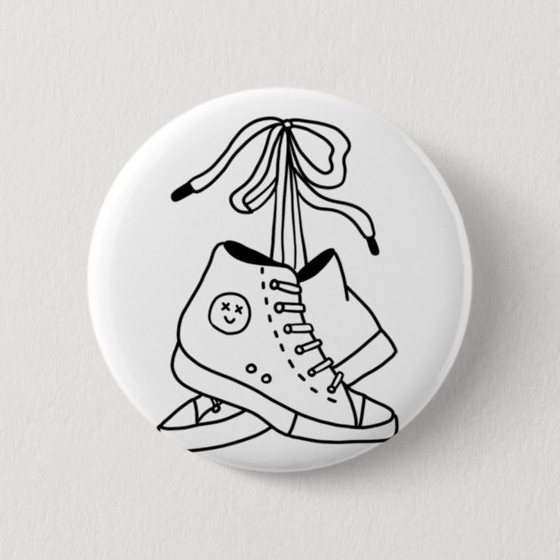 NIRVANA CONVERSE CONVERSE SNEAKERS CUTE DESIGN BUTTON Zazzle