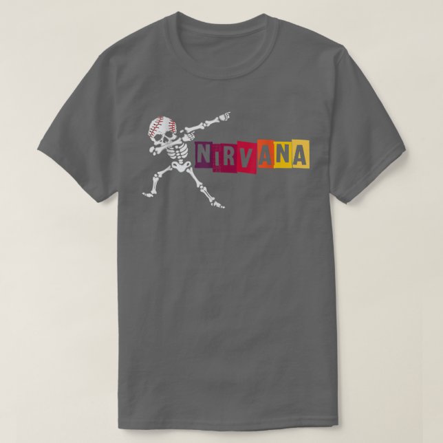 nirvana dabbing skeleton  T-Shirt (Design Front)