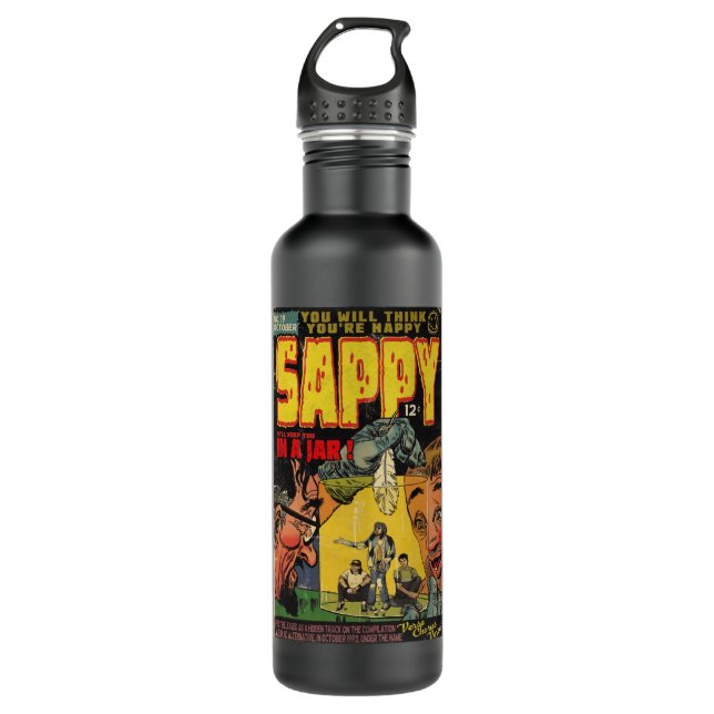 Nirvana - Sappy Comic Book Parody Classic Stainless Steel Water Bottle (Front)