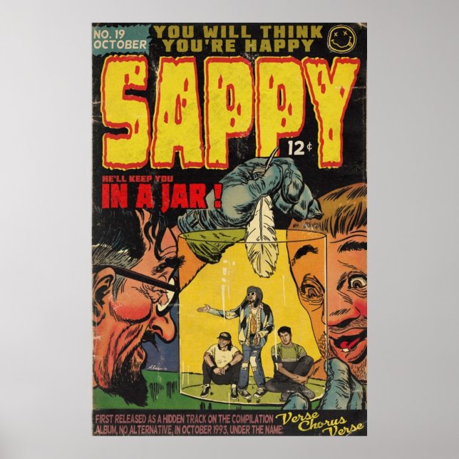 Nirvana  Sappy Comic Book Parody Poster (Front)