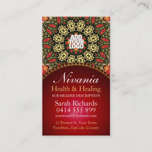 Nirvania Health &amp; Healing New Age Business Card