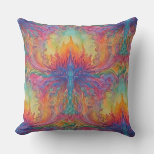 Nirvanic Fire Throw Pillow