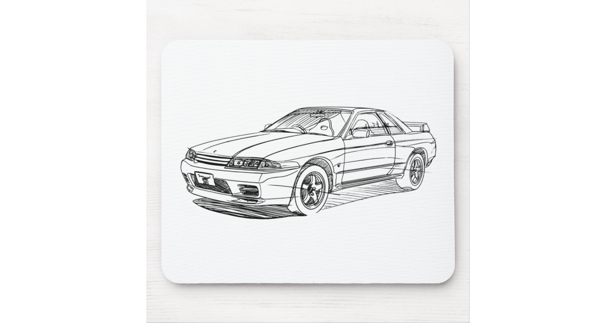 Nis Skyline Gtr R32 Mouse Pad Zazzle Com