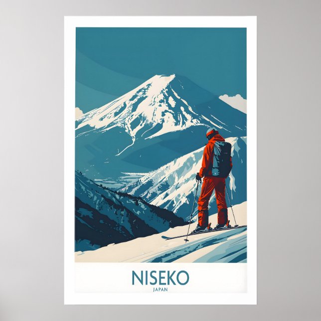 Niseko Art Print - Ski Poster Japan 1 (Front)