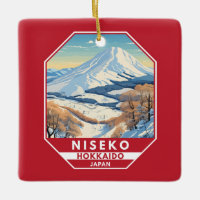 Niseko Hokkaido Japan Winter Travel Art Vintage