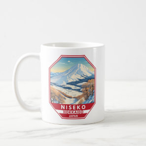 Niseko Hokkaido Japan Winter Travel Art Vintage Coffee Mug