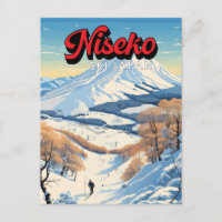 Niseko Hokkaido Japan Winter Travel Art Vintage