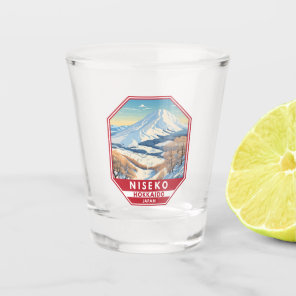 Niseko Hokkaido Japan Winter Travel Art Vintage Shot Glass