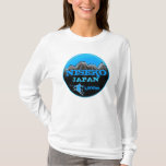 Niseko Japan Blue Ski Art Elevation Hoodie T-shirt at Zazzle