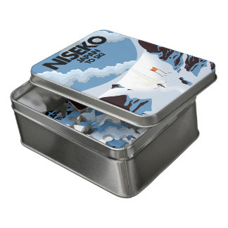 Niseko Japan ski print Jigsaw Puzzle