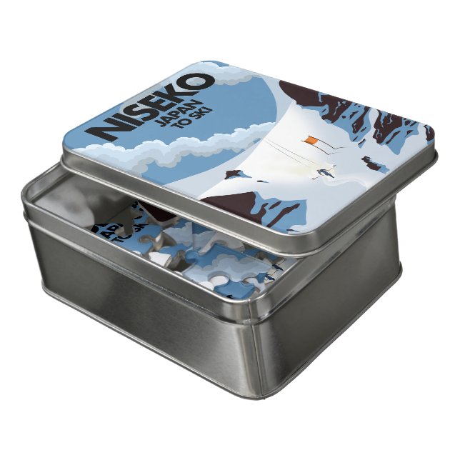 Niseko Japan ski print Jigsaw Puzzle (Lid Open)