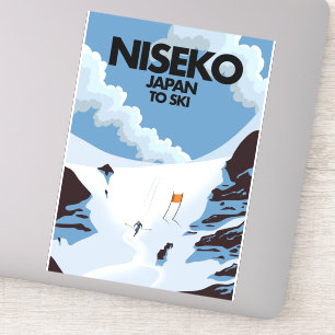 Niseko Japan ski print Sticker