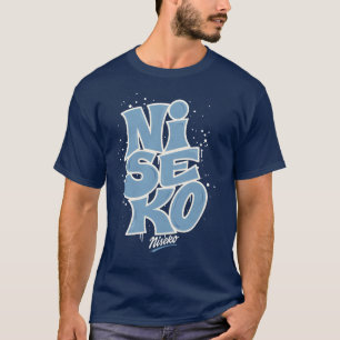 Niseko Japan Ski Resort Retro Typography Snowboard T-Shirt