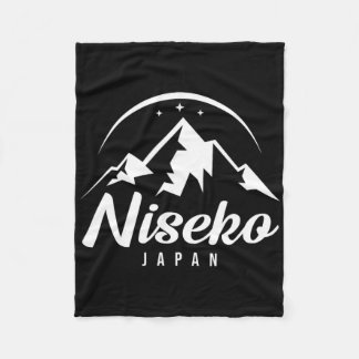 Niseko Japan Ski Resort Skiing Snowboarding  Fleece Blanket