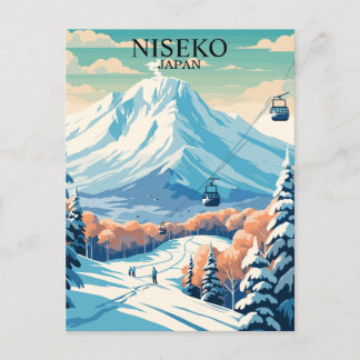 Niseko, Japan: Skiing Travel Vintage Postcard