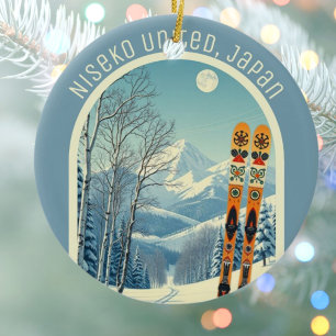 Niseko United Japan Hokkaido ski souvenir  Ceramic Ornament