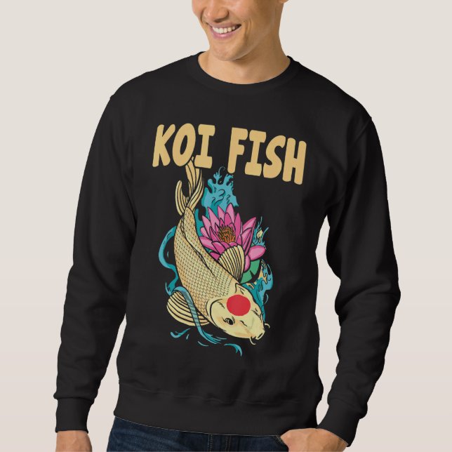 Nishikigoi Japanese Traditional Koi Fish  Koi Fish Sweatshirt (Front)
