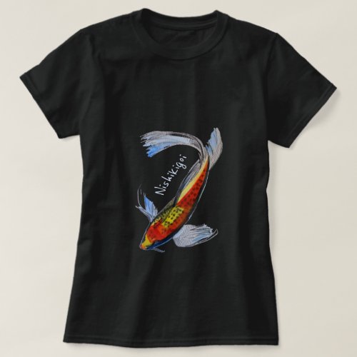 Nishikigoi word for Koi Japanese carp art T_Shirt