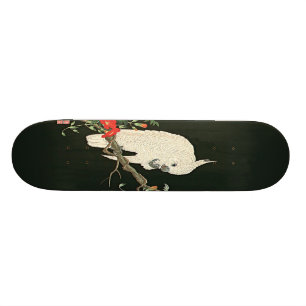 Nishimura White Cockatoo Asian Art Print Skateboar Skateboard Deck