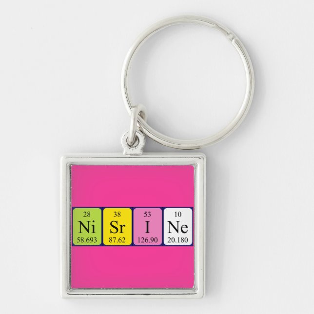 Nisrine periodic table name keyring (Front)