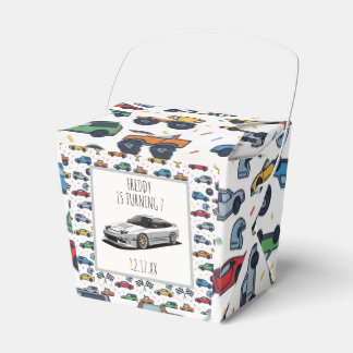 nissan 240sx JDM car hand drawn artwork Favor Boxes