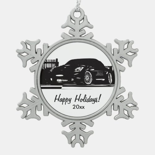 Nissan 350Z _ I love my 350Z Snowflake Pewter Christmas Ornament