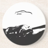 Nissan 350z White Silhouette Coaster Zazzle