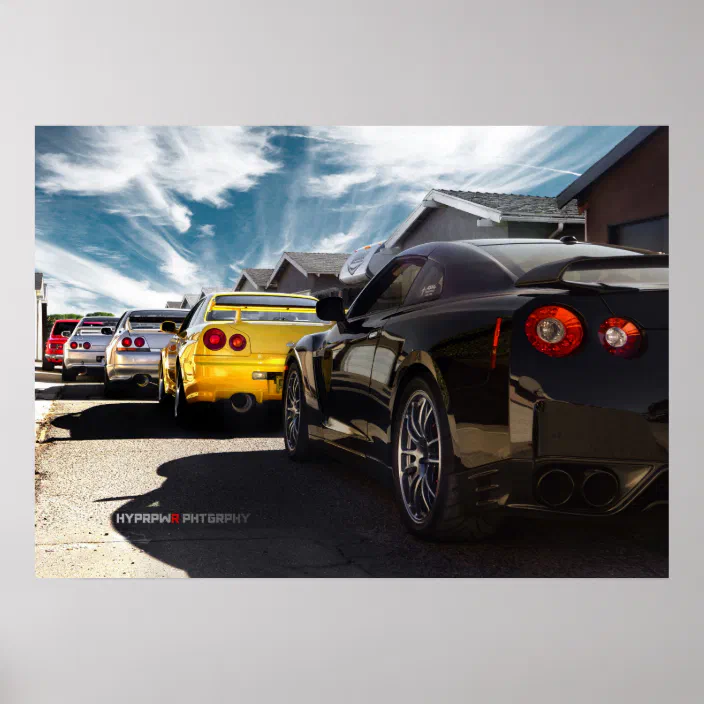 Nissan Gt R R35 R34 R33 R32 Hakosuka Skyline Poster Zazzle Com